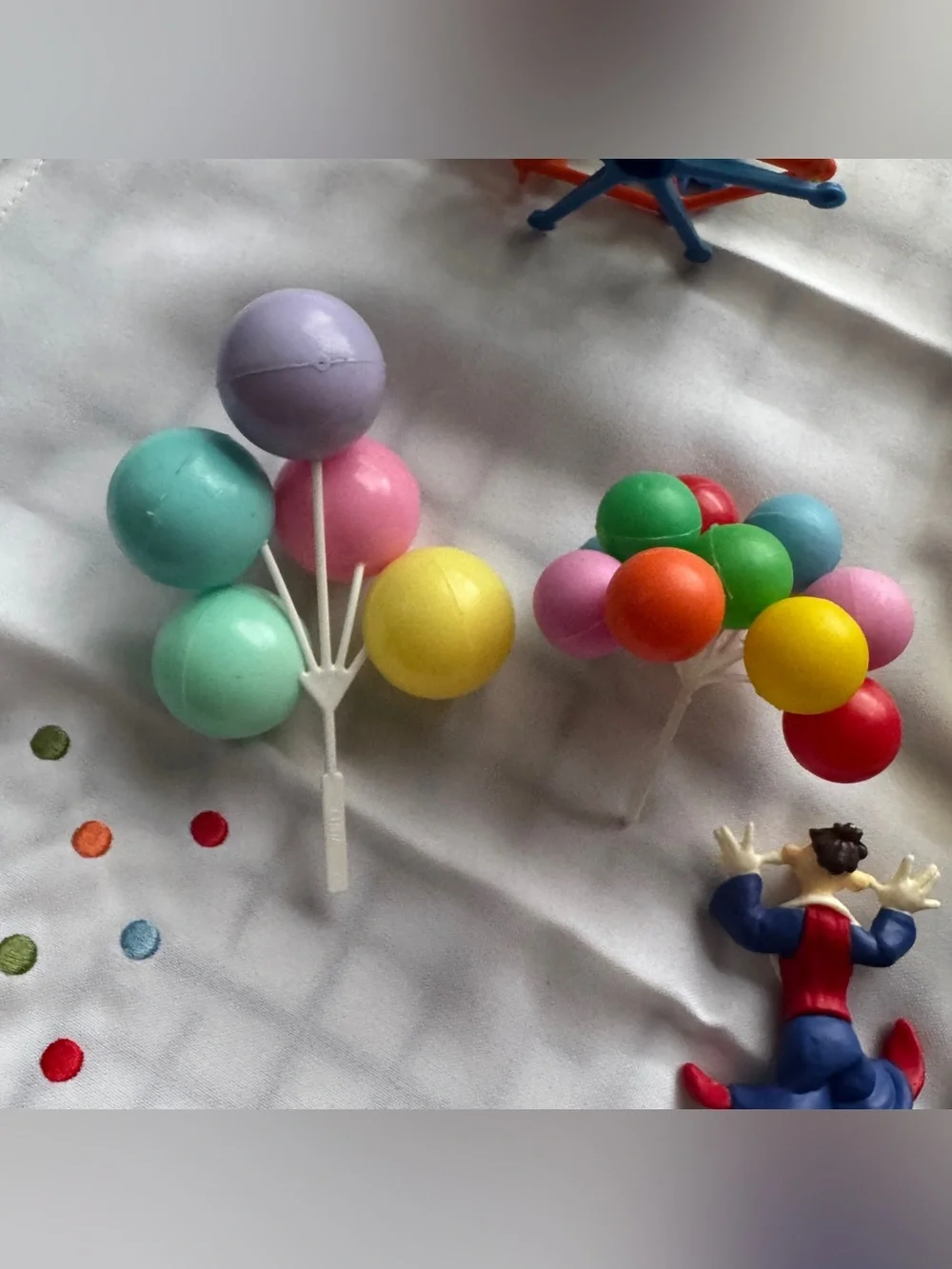 Vintage Wilton Circus Cake Toppers Lot Clowns Carousel Balloon Picks Retro
